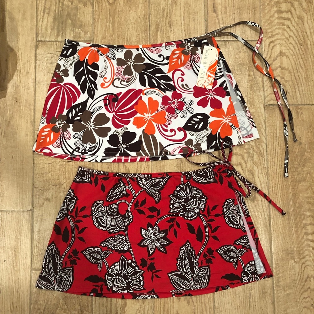Tropical honey swim skirt/cover-up size medium NWT
